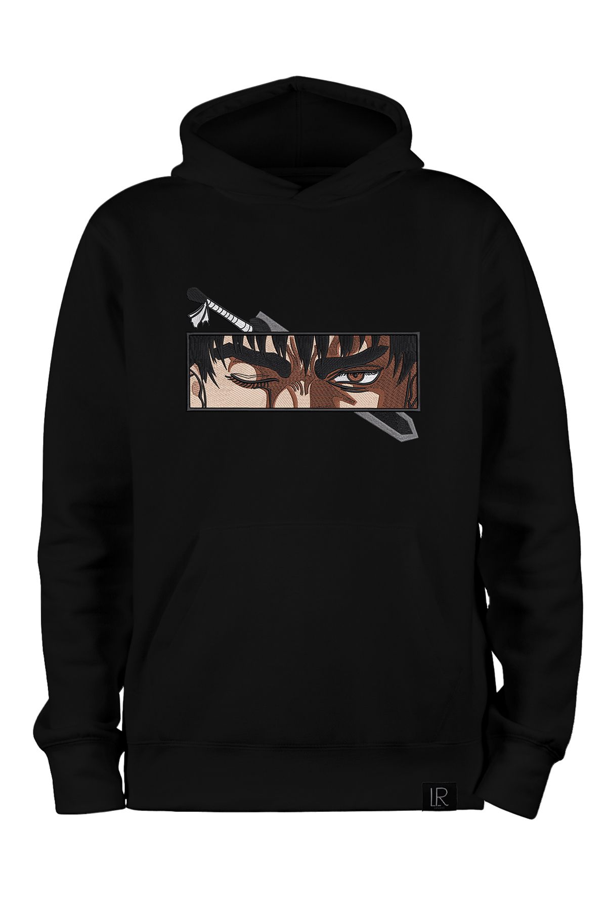 Loviras Guts Hoodie – Berserk Anime Tasarımlı Oversize Sweatshirt, Şık ve Detaylı Kapüşonlu