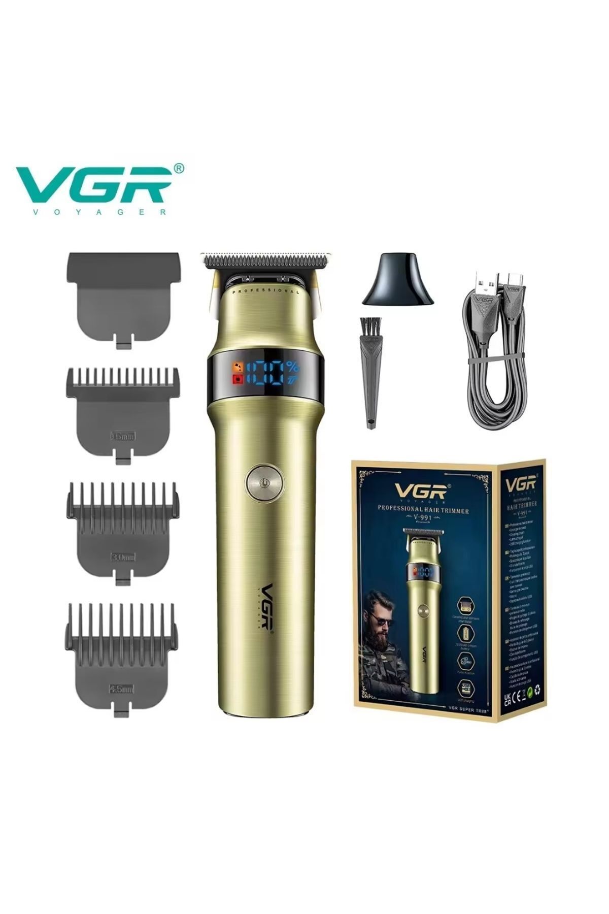 ARWOAN v-991 dijital göstergeli tıraş makinesi saç sakal