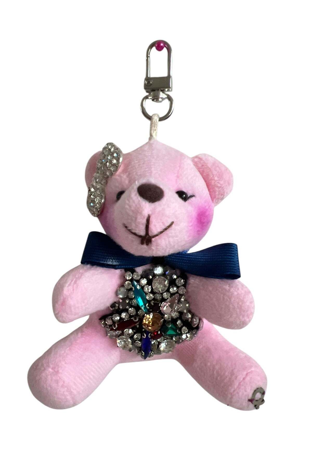 Butik QUTU CLUB Q-Bear No.3 Pembe Peluş Ayıcık Çanta Aksesuarı Charm