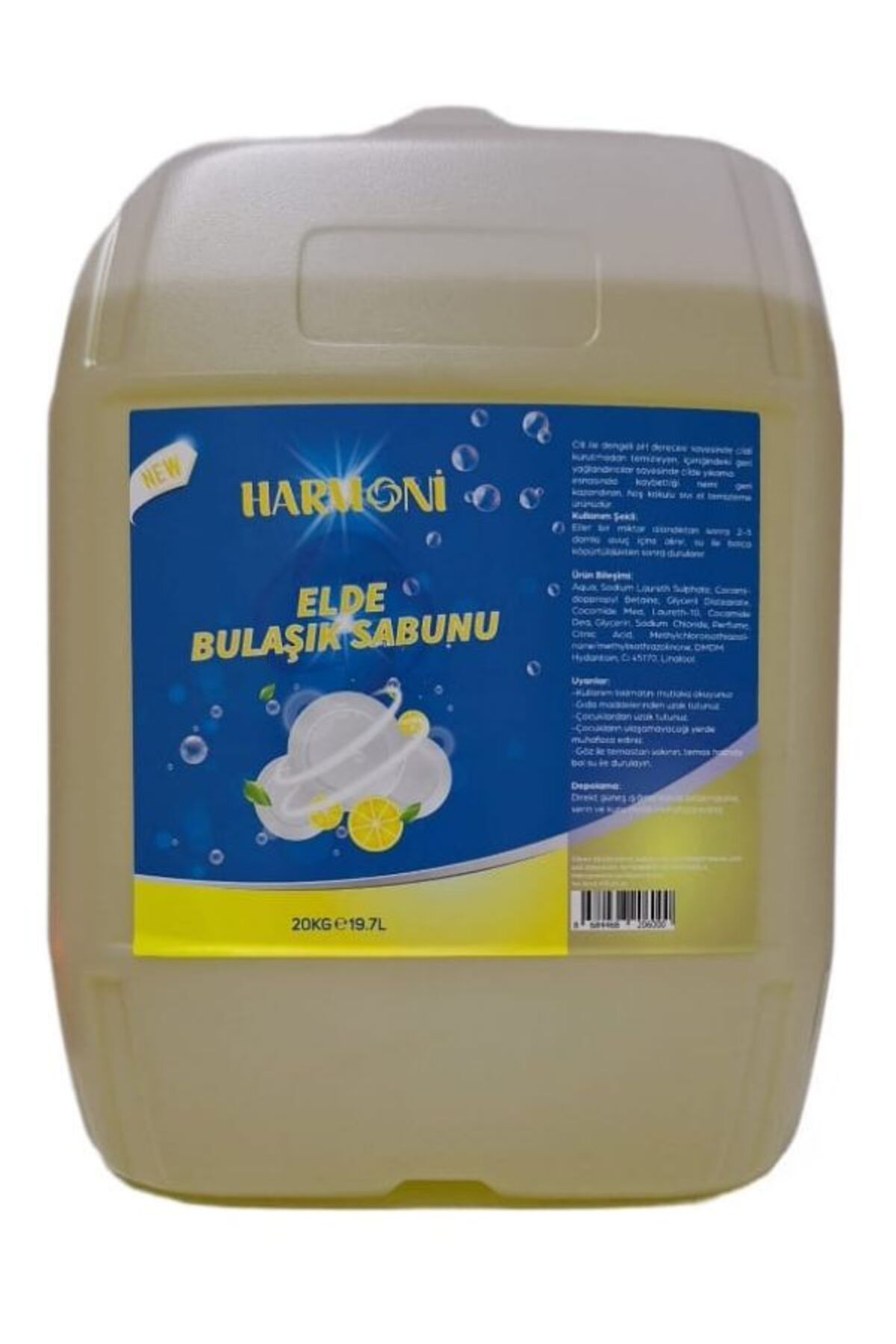 HARMONİ Bulaşık Deterjanı Elde Yıkama 20kg Limon Kokulu