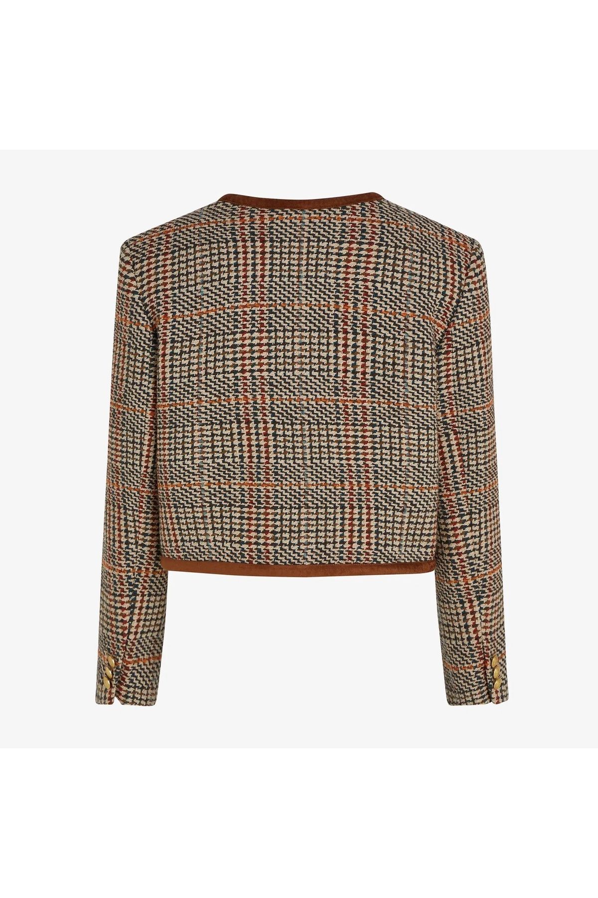 Tommy Hilfiger TWEED WOOL MIX CHECK CREW JACKET