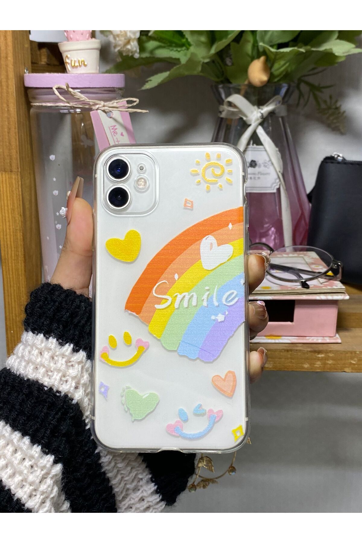 Bubble Case İphone 11 Uyumlu Şeffaf Baskılı Kılıf