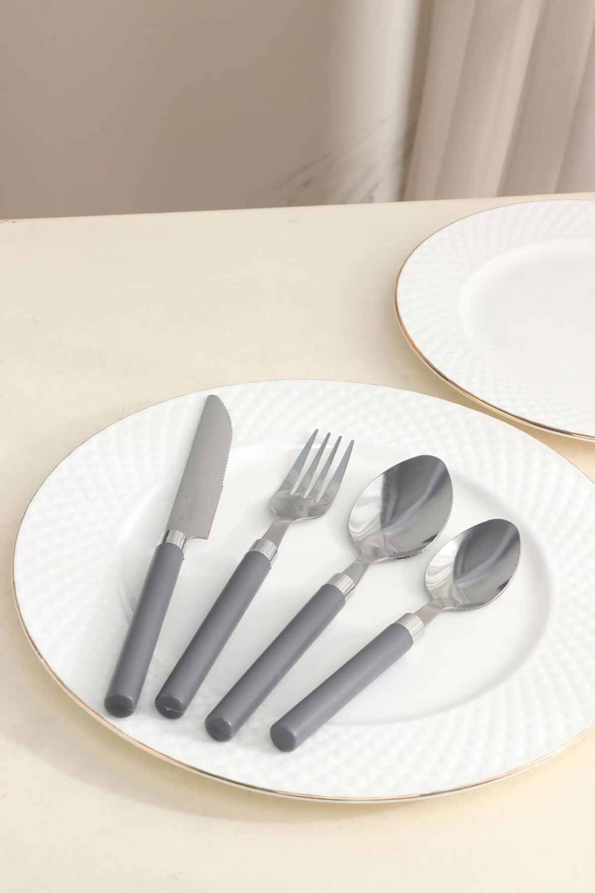 ORCHID-16PCS CUTLERY SET GREY 1