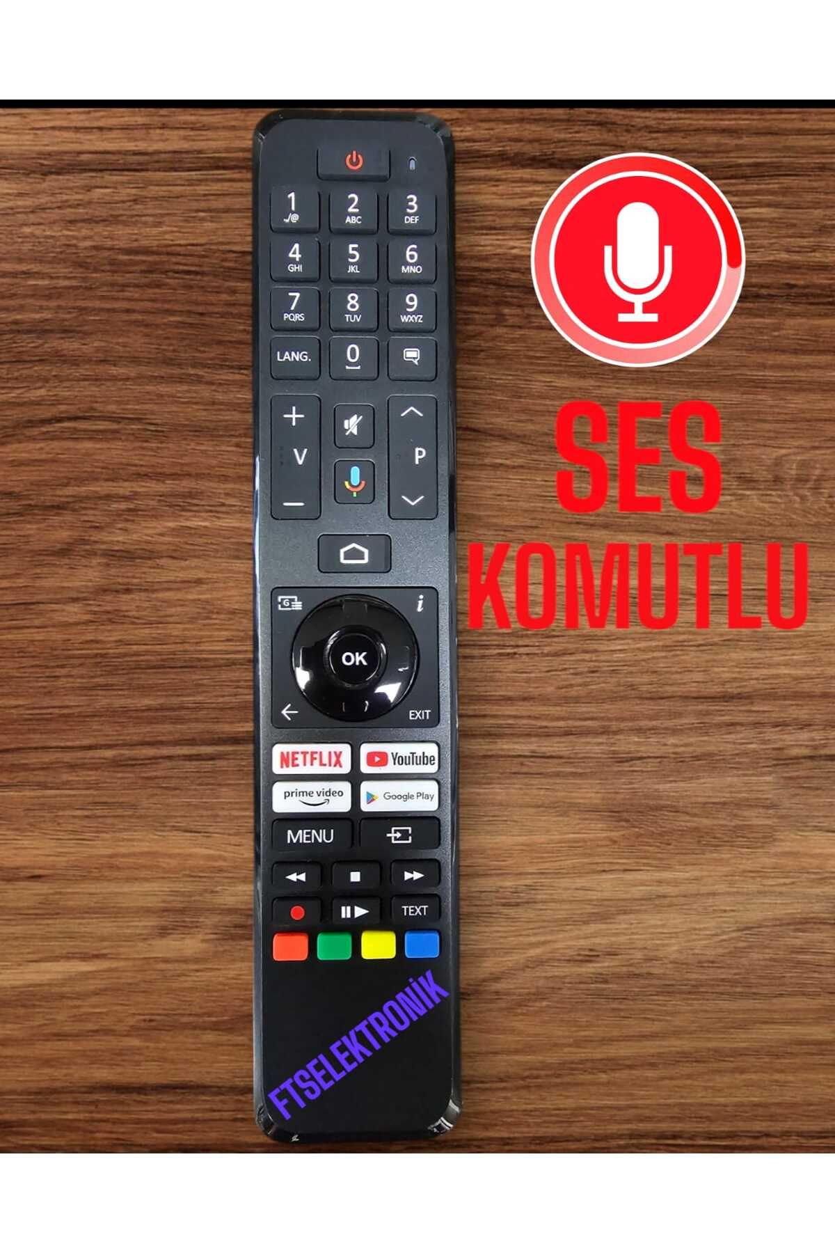 Vestel VS-V4 NETFLIX-YOUTUBE-GOOGLE PLAY-PRIME VIDEO TUŞLU SES KOMUTLU LCD LED TV KUMANDA