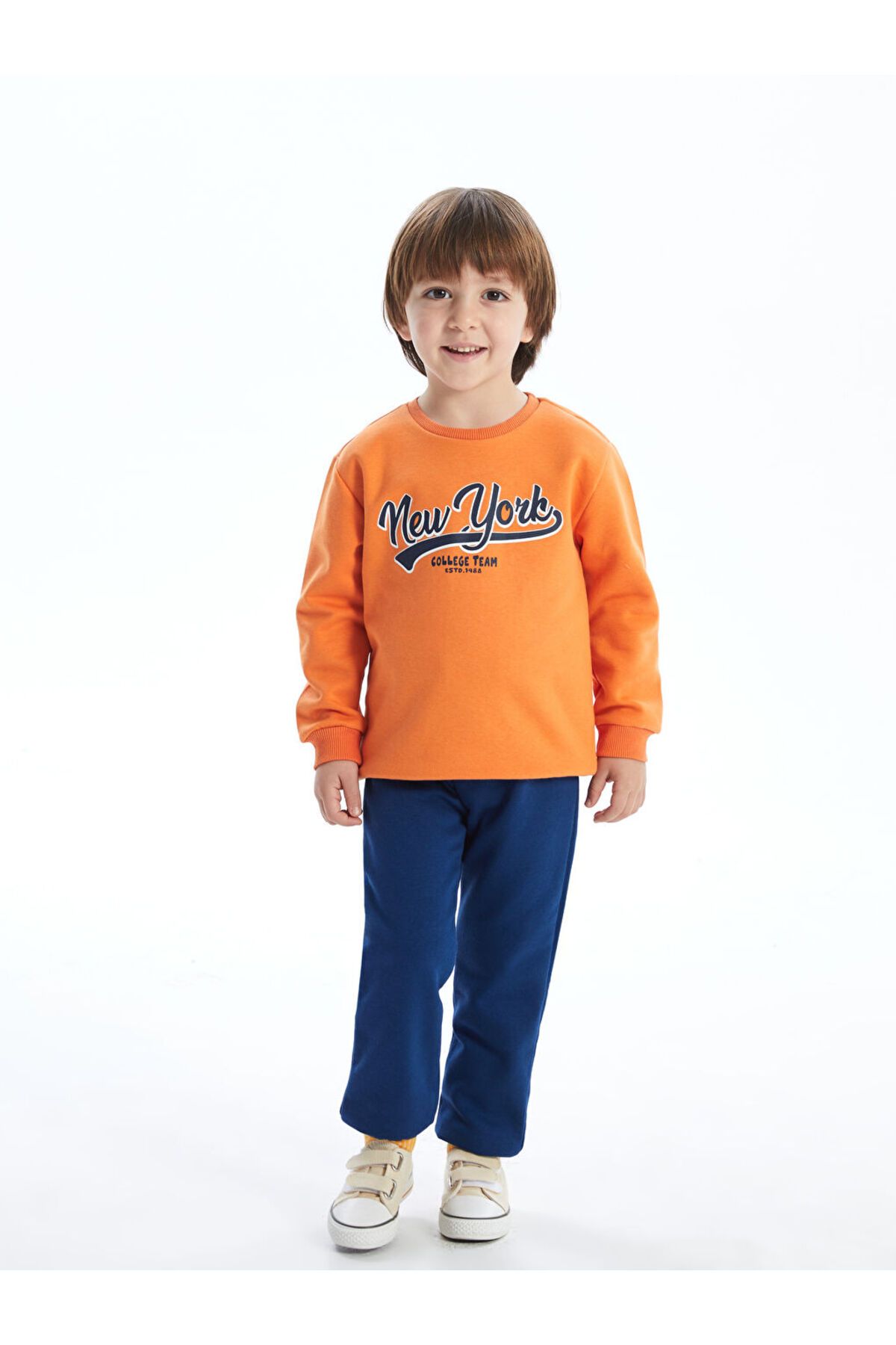 LC Waikiki LCW Kids Bisiklet Yaka Erkek Çocuk Sweatshirt ve Eşofman Altı 2'li