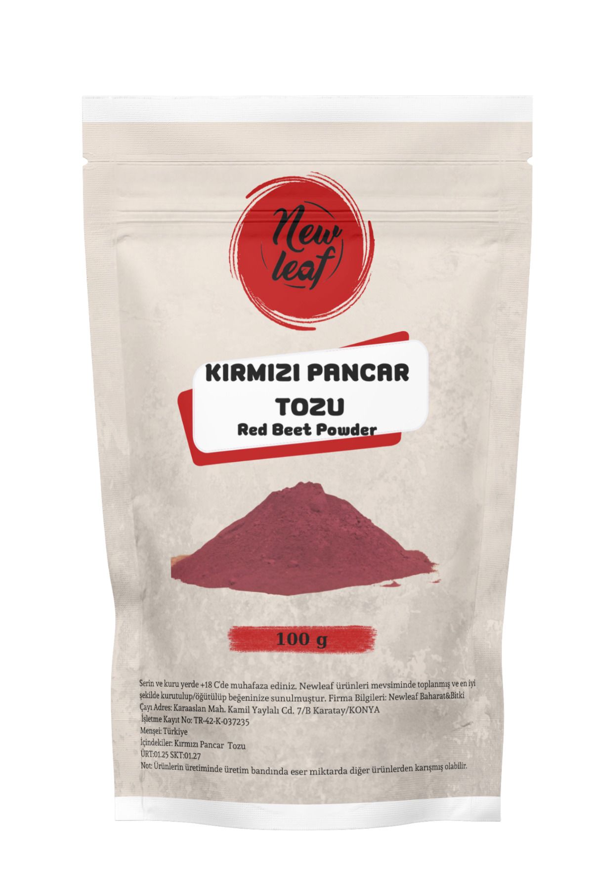 Newleaf Kırmızı Pancar Kökü Tozu 100 g