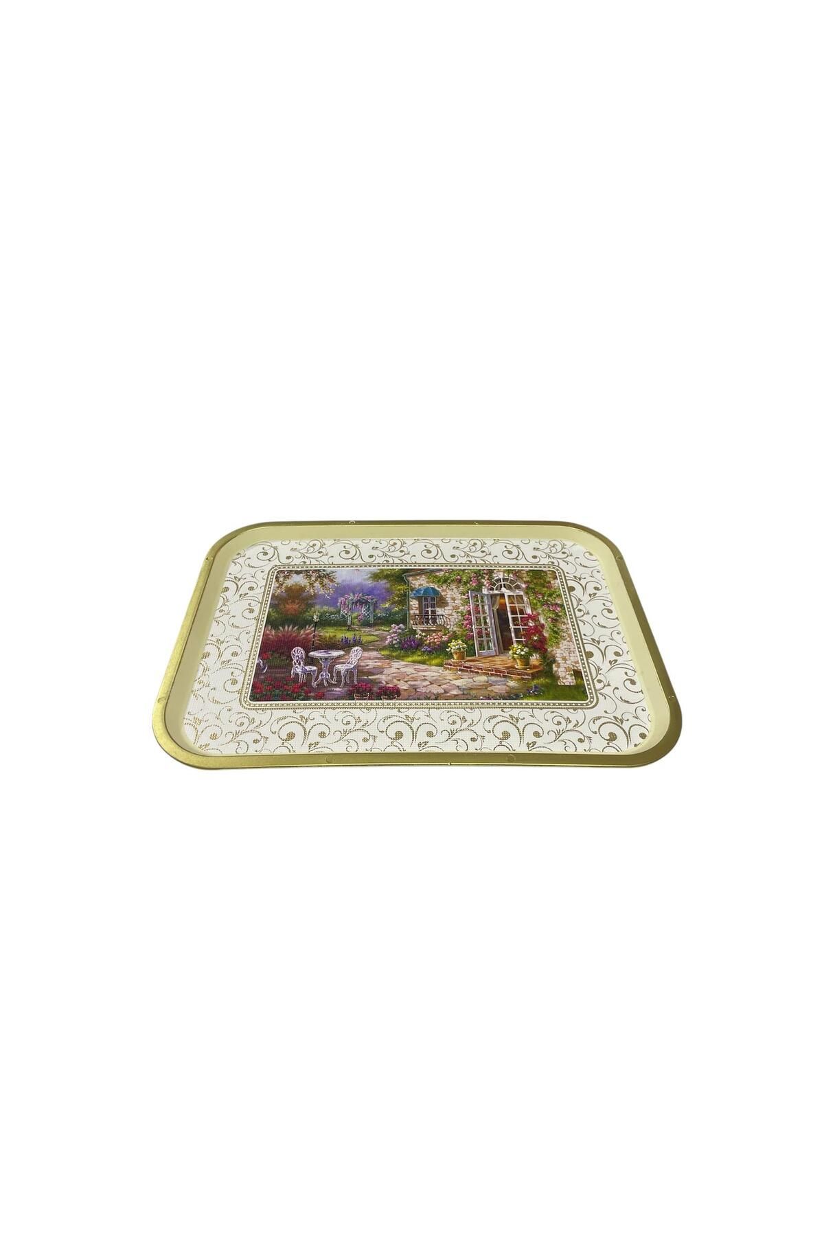 CENGİZ ÇEYİZ Zucci Akrilik Toya Dikdörtgen Tepsi 40x30 cm KU-176G