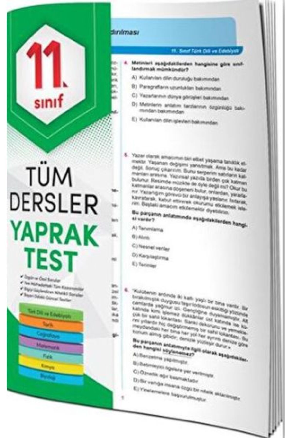 Destek Yayınları 11. Sınıf Tüm Dersler Yaprak Test