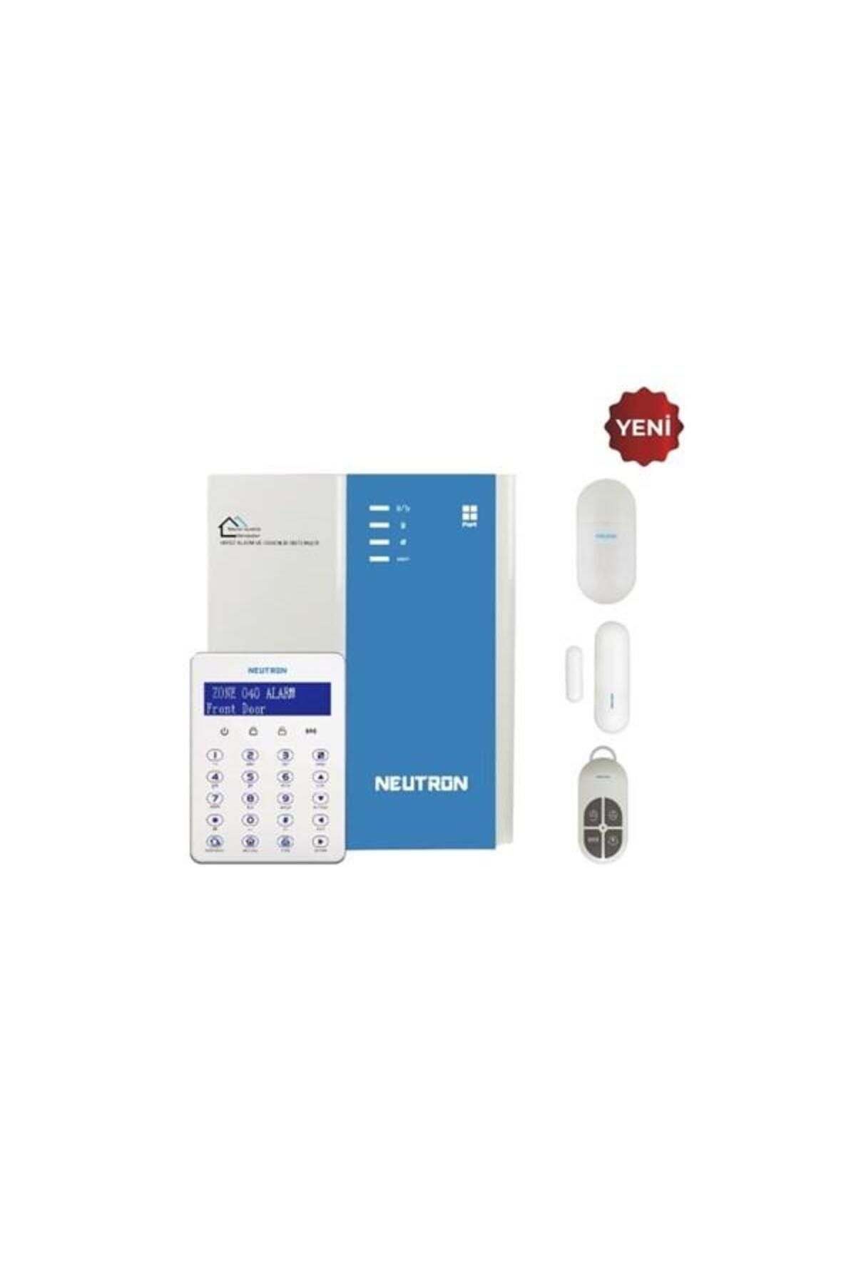 Hızlı Stok NEUTRON NTA-GNA8545-4G 4bölgeli (Zon) GSM+GPRS Kablolu/Kablosuz Alarm Seti (Siren Yok)