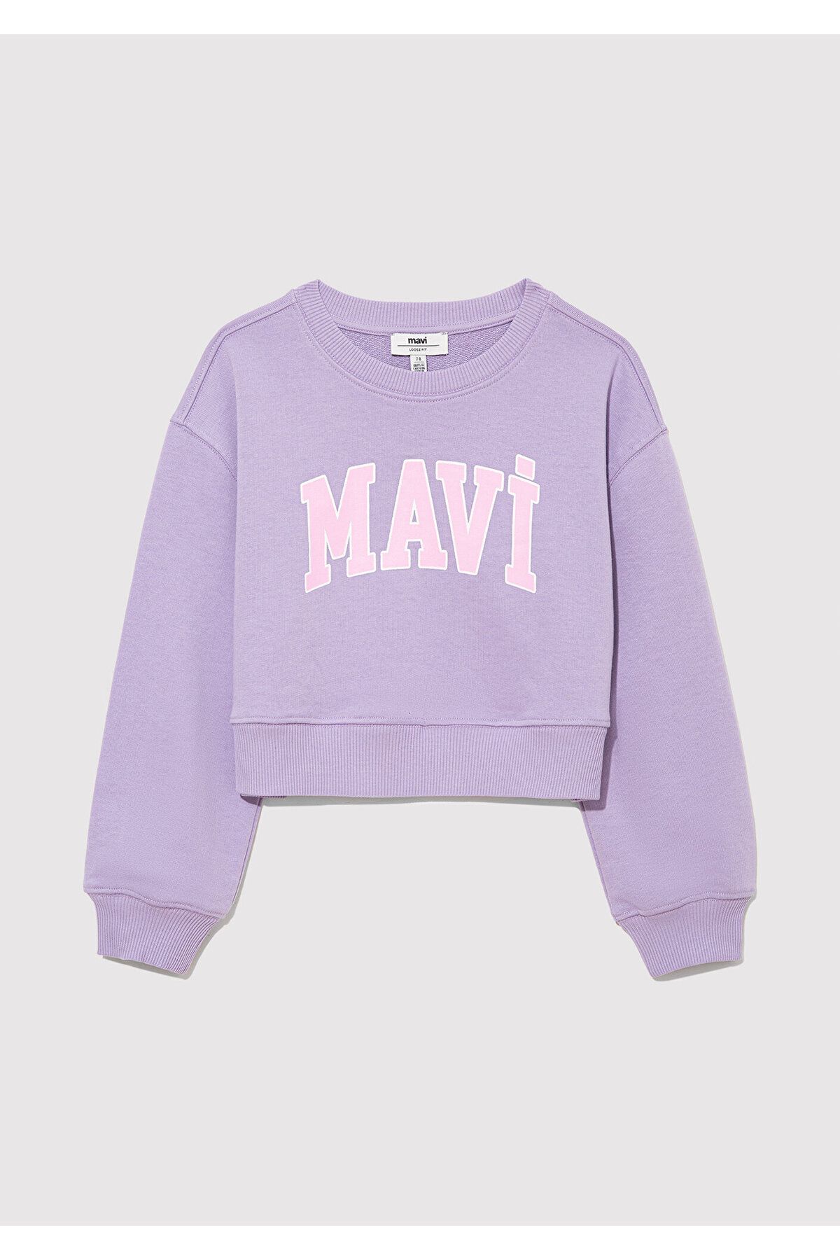 Mavi-Φούτερ με λογότυπο Crop Purple 7s10097-86954 1