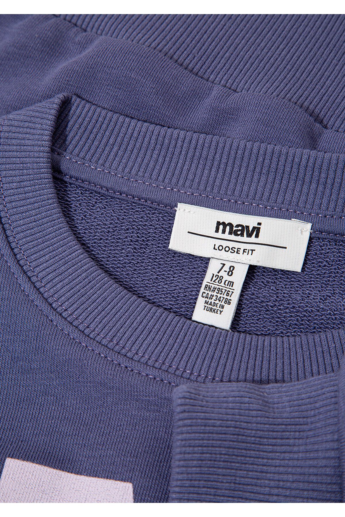 Mavi-Logo Printed Purple Sweatshirt 7S10118-70661 3