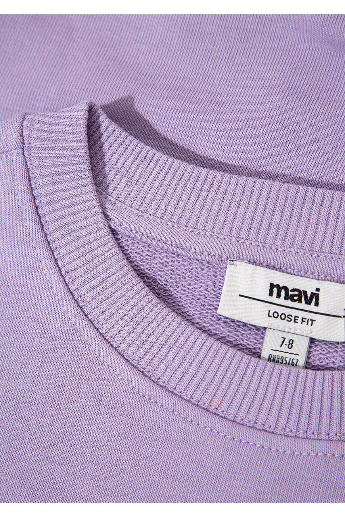 Mavi-Φούτερ με λογότυπο Crop Purple 7s10097-86954 3