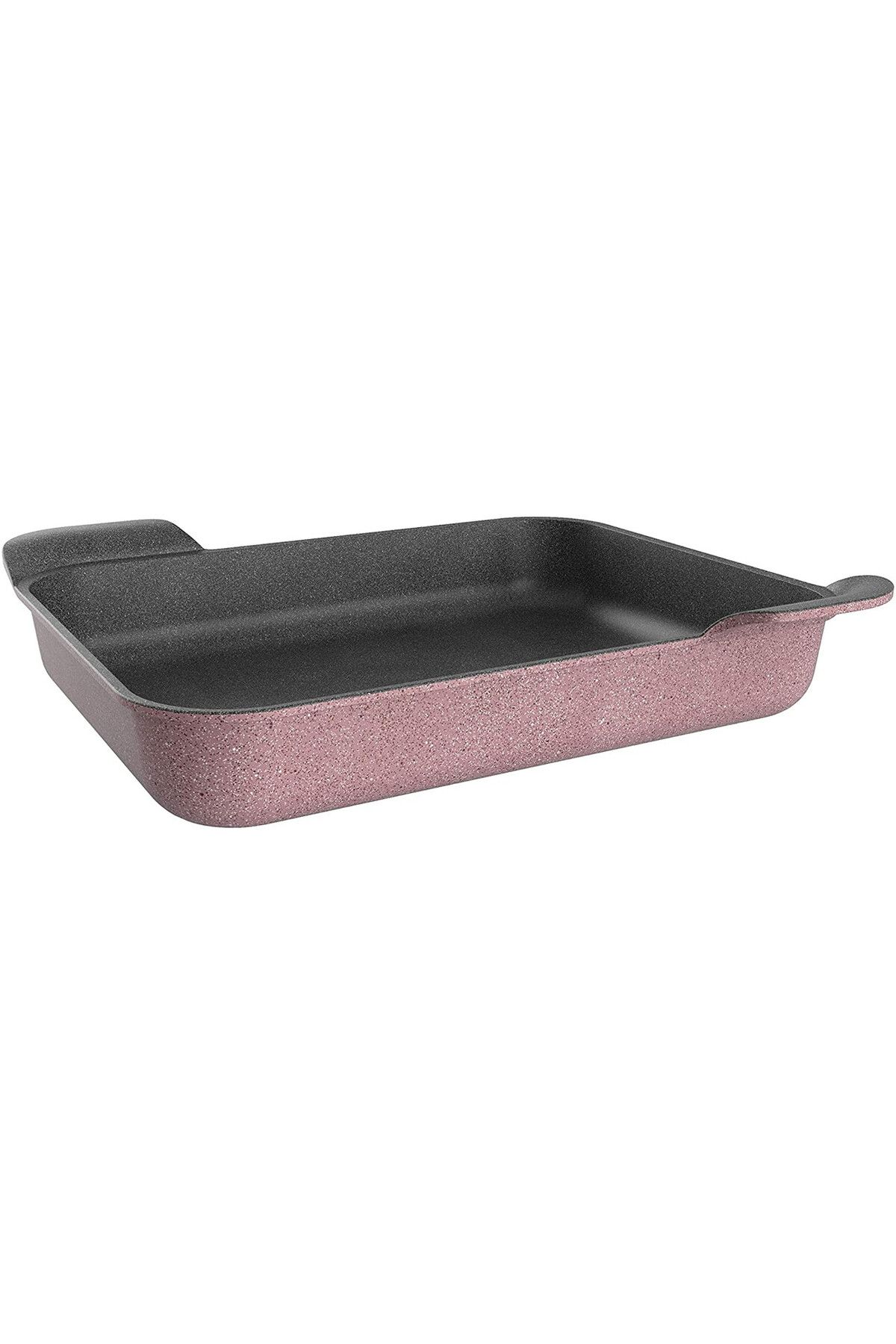 NEOFLAM-,Rectangular Ovenware,Large,32*40cm,double integrated handle,Pink Marble Color 2