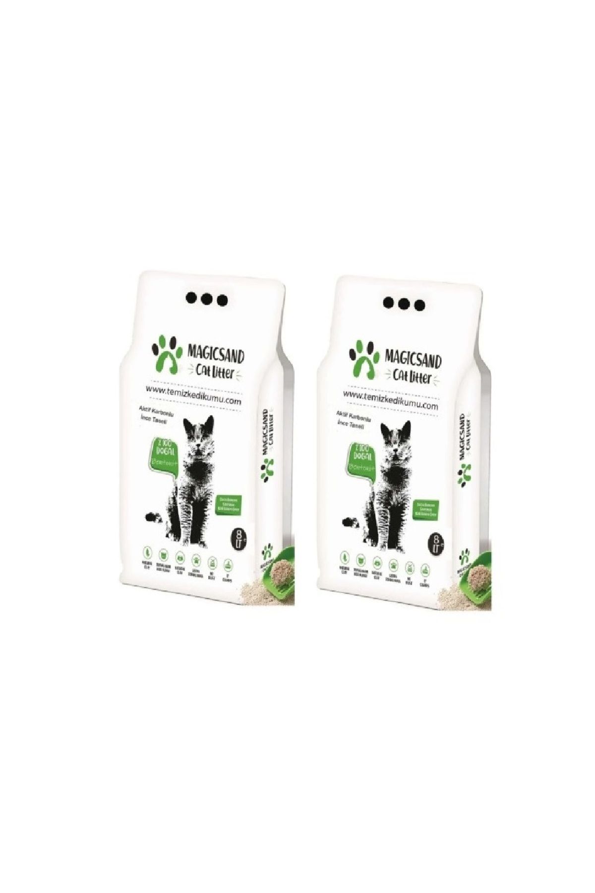 magicsand Magic Sand Cat Litter Aktif Karbon Kedi Kumu Preminum 2x8 Lt