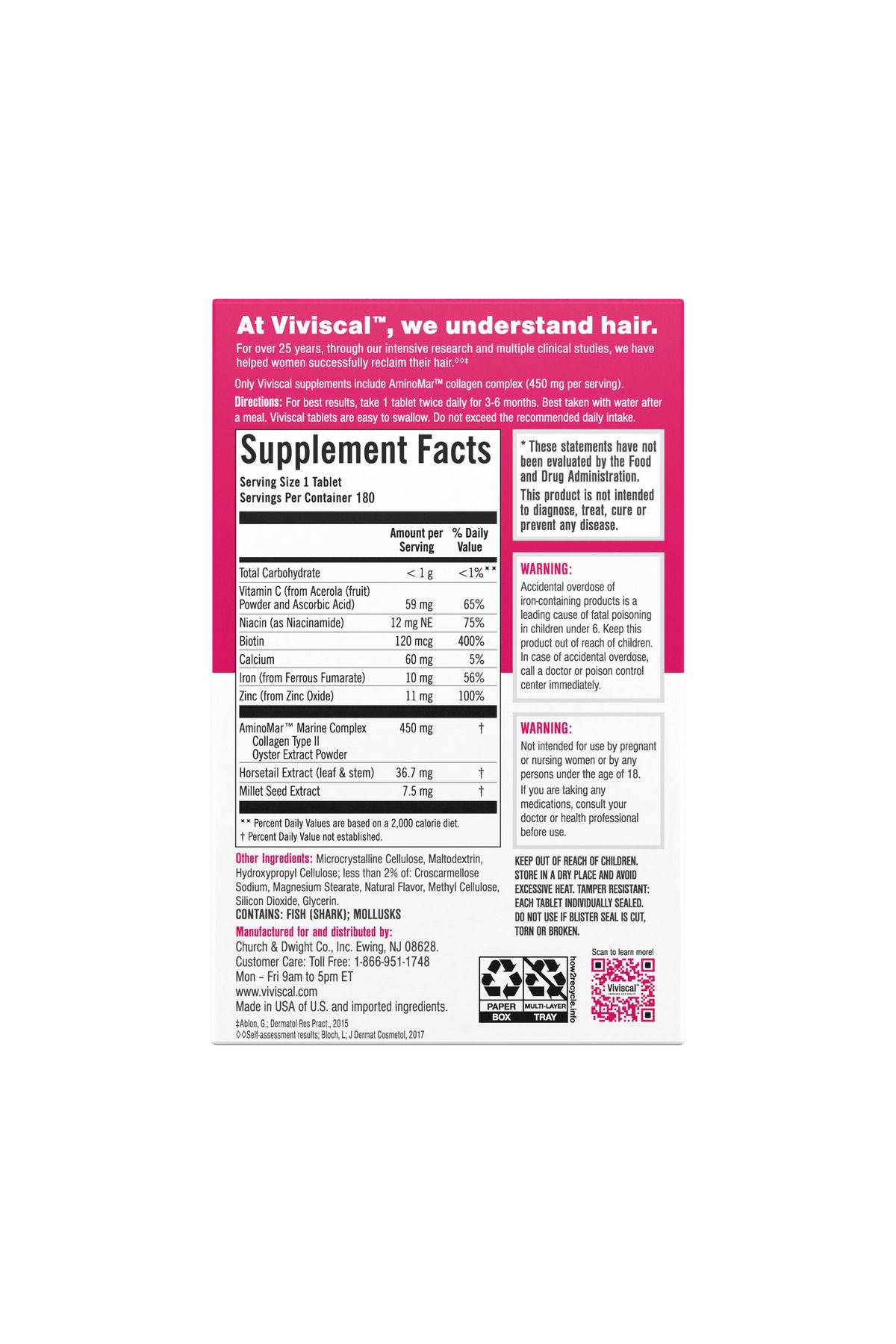 viviscal-Hair Growth Supplement For Women, 180 Tablets (3 MONTH SUPPLY) 2