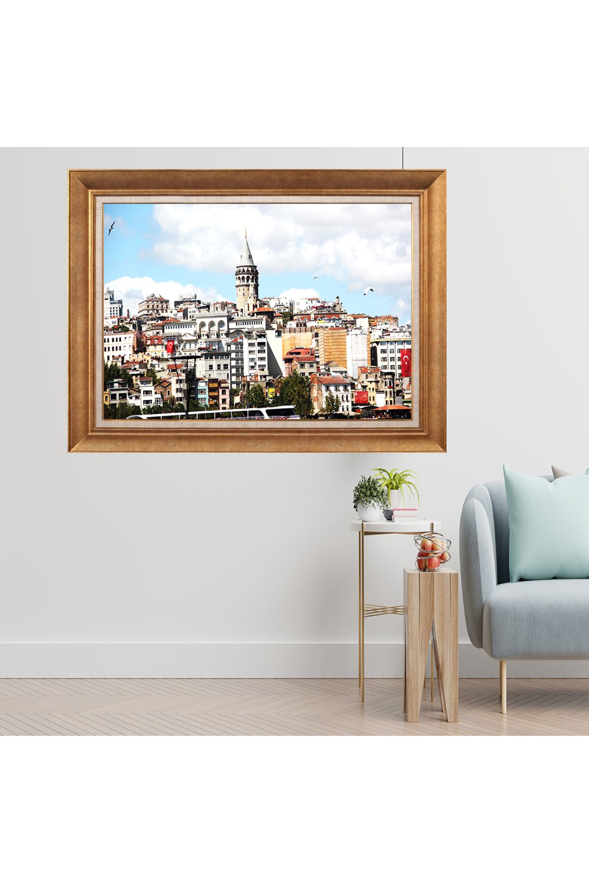 giyense ÖZEL TASARIM ÇERÇEVELİ PASPARTULU TABLO J846