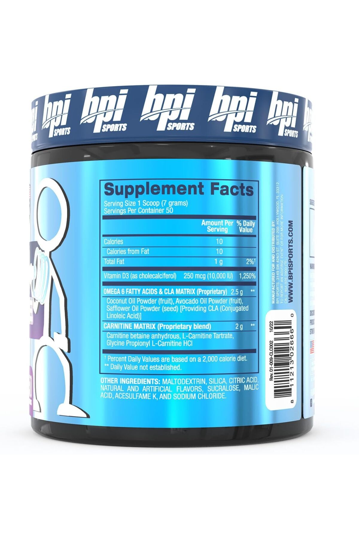 BPI SPORTS-Cla Plus Carnitine, Snow Cone, 50, Boost Performance 7