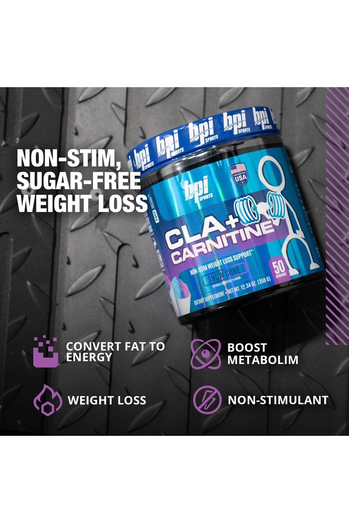 BPI SPORTS-Cla Plus Carnitine, Snow Cone, 50, Boost Performance 3