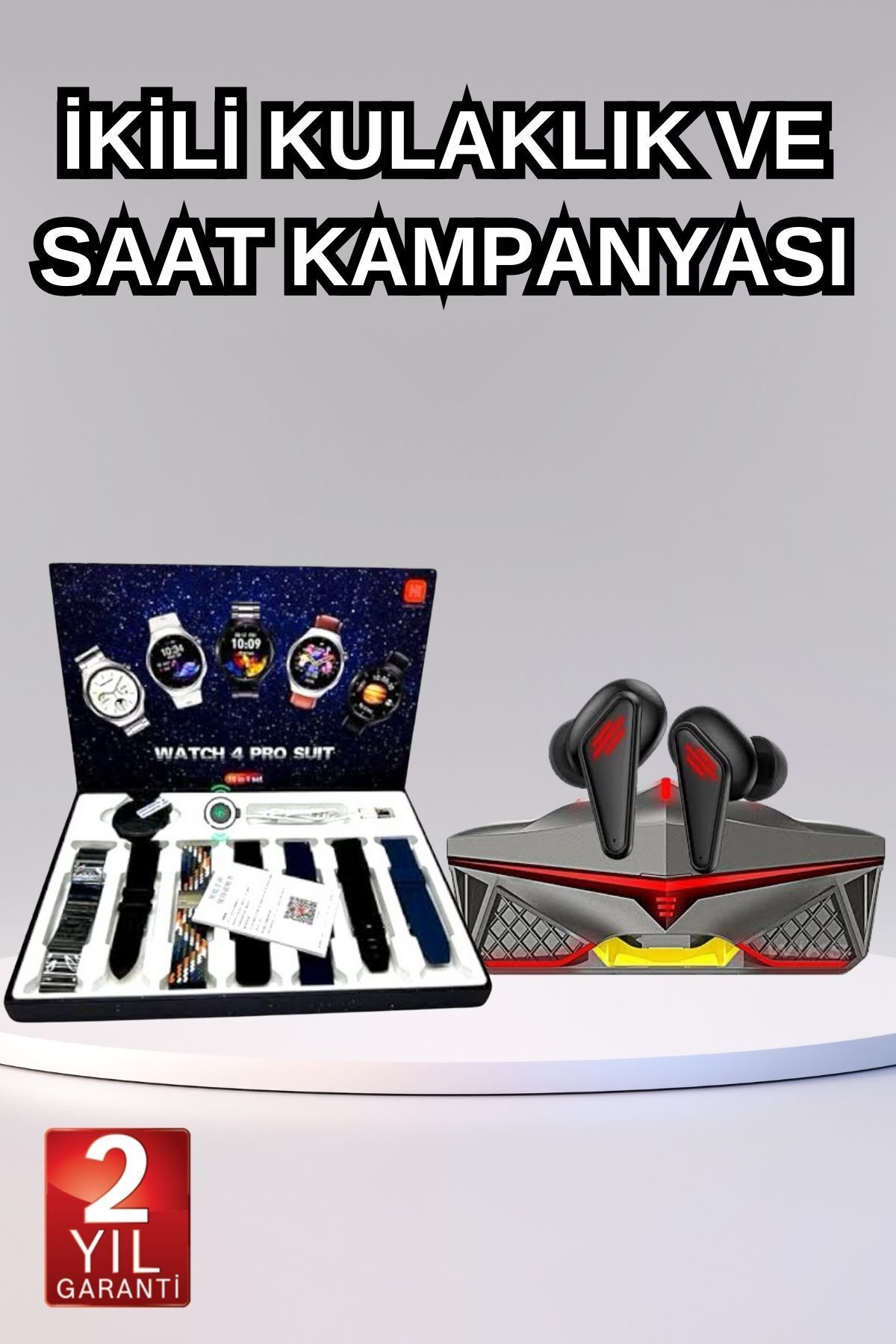 teknodayım Gamer Oyuncu Seti Bluetooth Kulaklık Ucuz Kaliteli Yeni Nesil Akıllı Saat