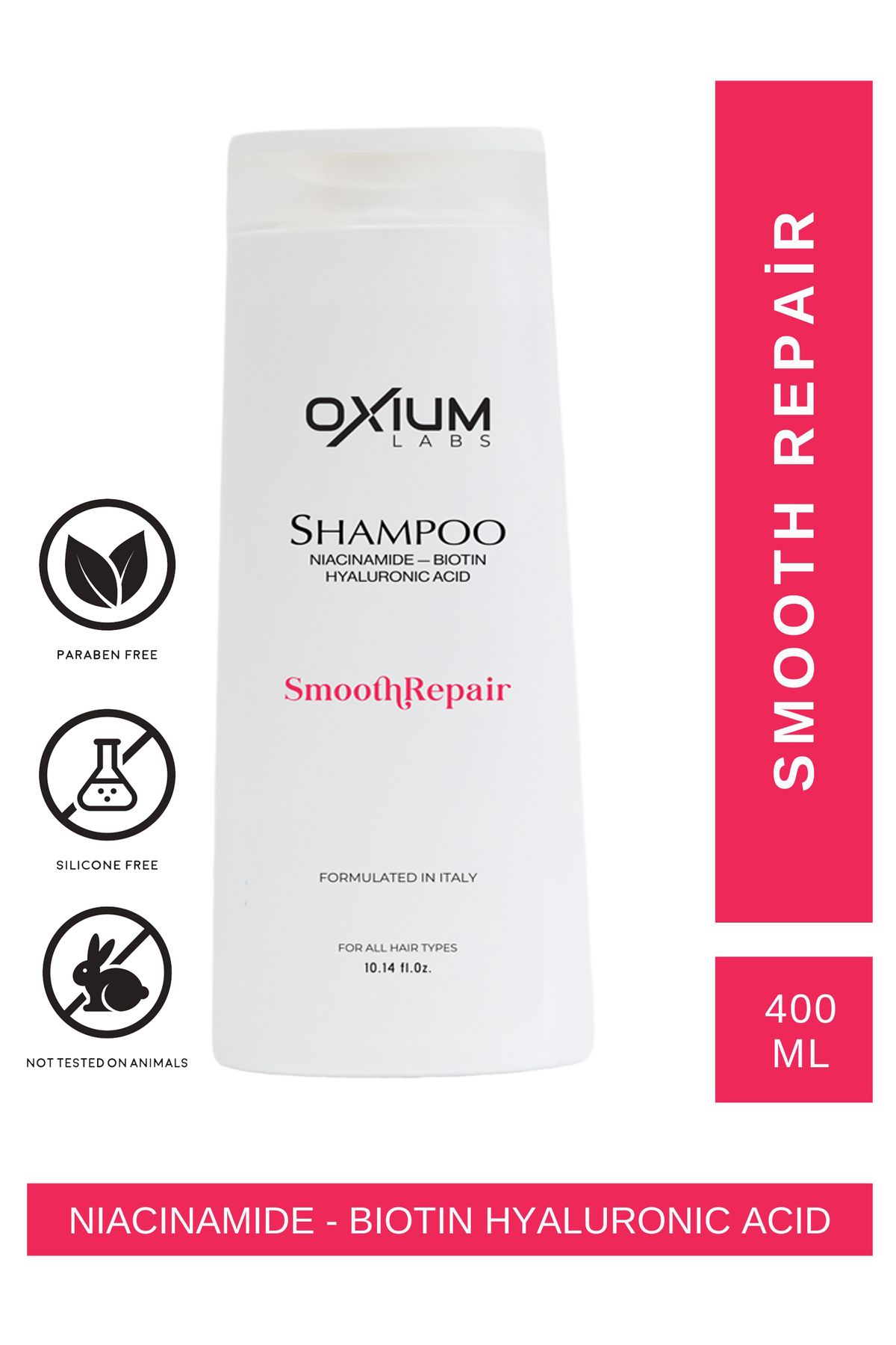 Bio Wellness OXIUM LABS SHAMPOO NIACINAMIDE - BIOTIN - HYALURONIC ACID SMOOTH REPAİR