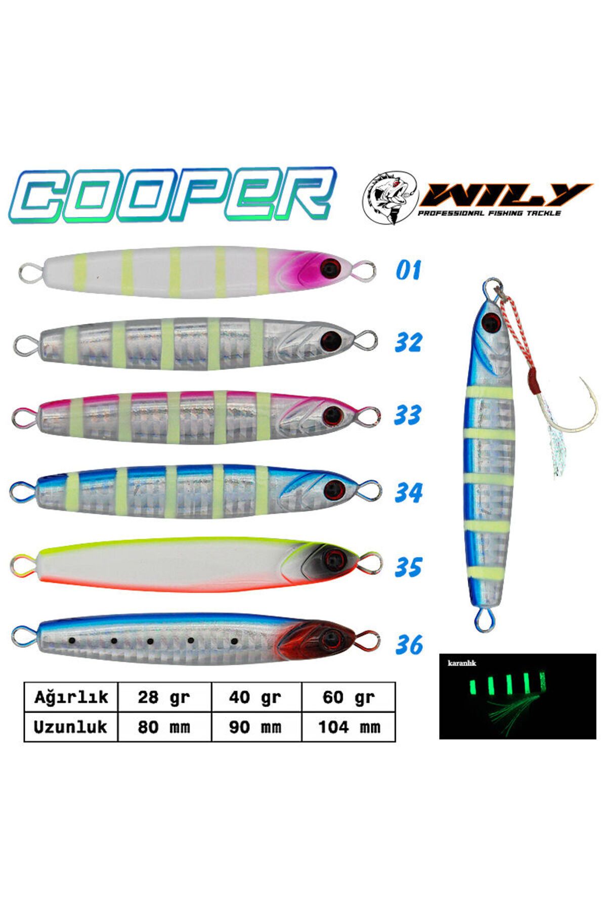 Wily Cooper Jig 40 gr 90mm