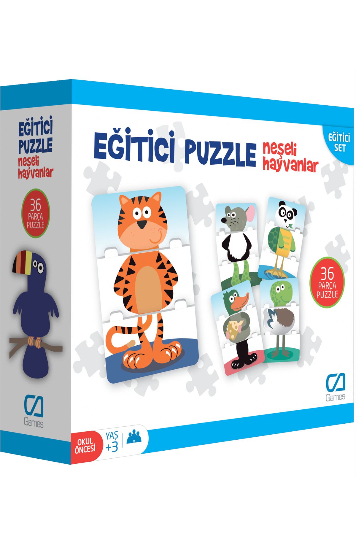 CA Games C&A Games Eğitici Puzzle Neşeli Hayvanlar 36 Parça