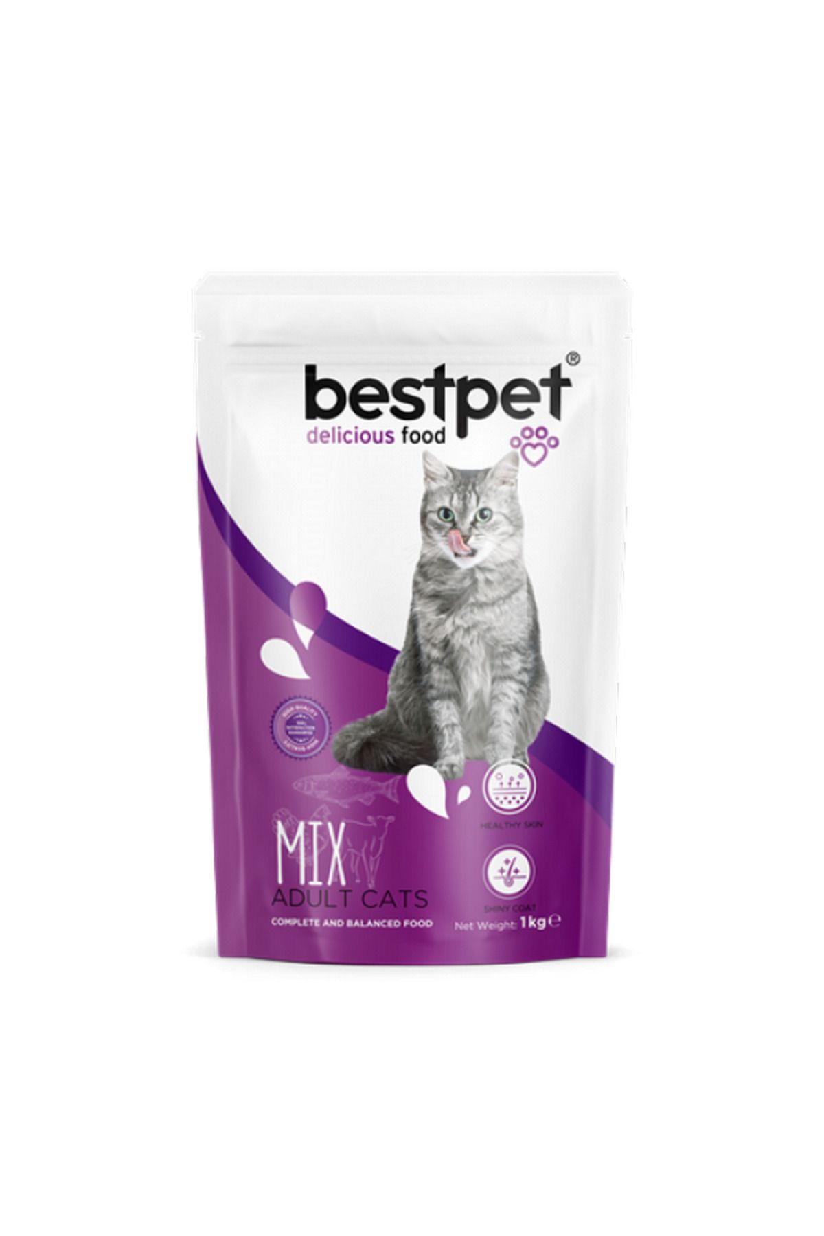 Bestpet Yetişkin Kediler İçin Mix Tavuk Etli, Kuzu Etli Ve Balıklı Kuru Mama 1 kg X 10 A 106008