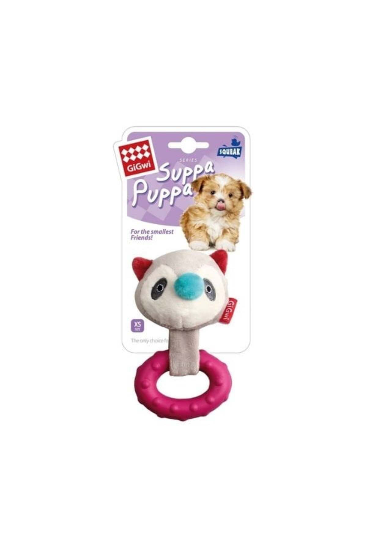 Gimcat Gigwi Suppa Puppa Sesli Rakun Peluş Köpek Çiğneme Oyuncağı 20 Cm