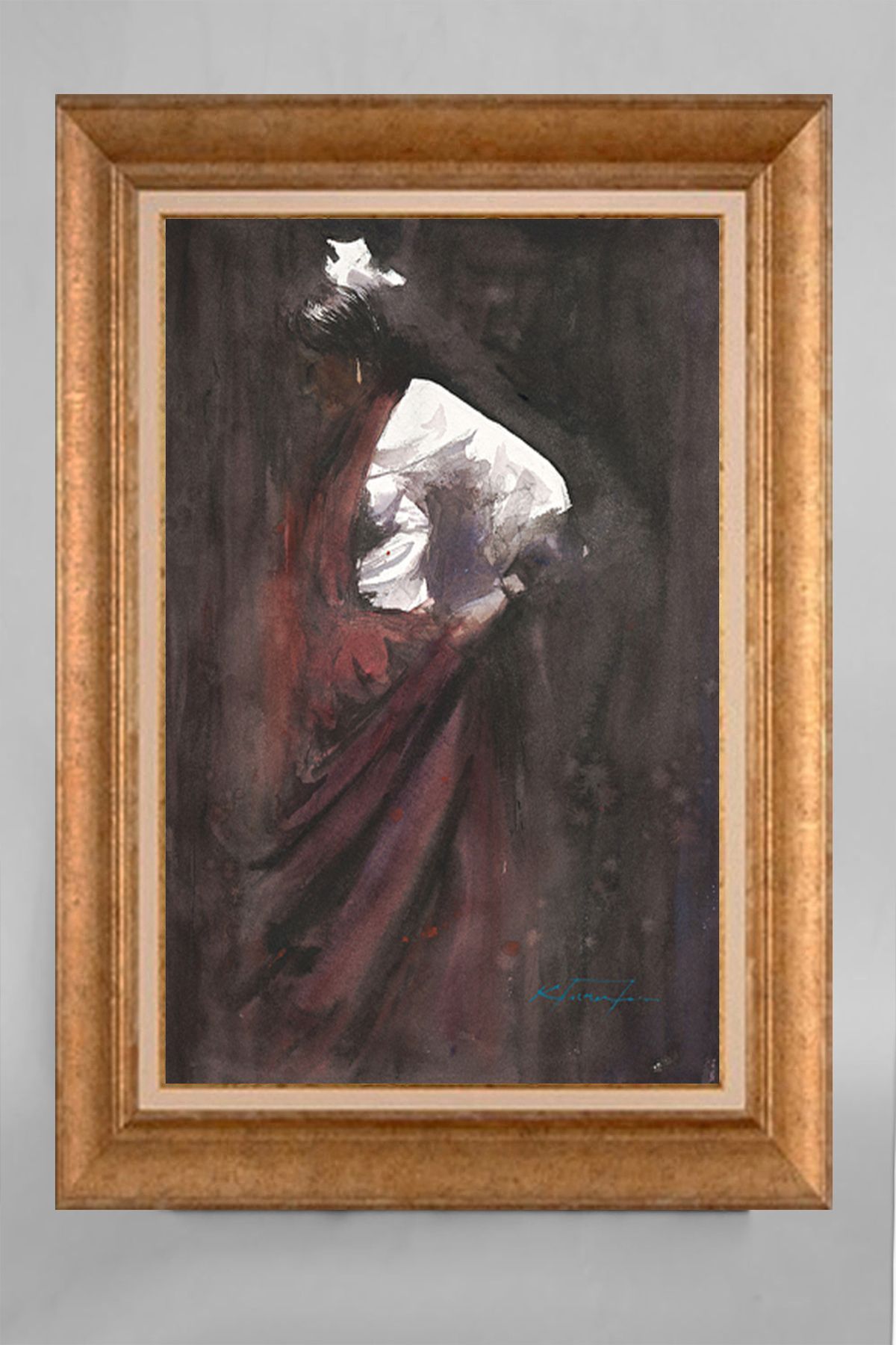 giyense ÖZEL TASARIM ÇERÇEVELİ PASPARTULU TABLO V1307