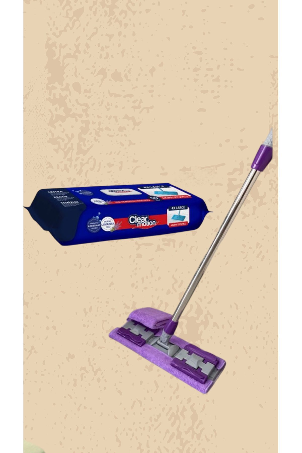 EA HOME Yer Temizleme Havlusu Uyumlu Mikrofiber Mandall Mop Ve Yer Temizlik Havlusu 50 Yaprak