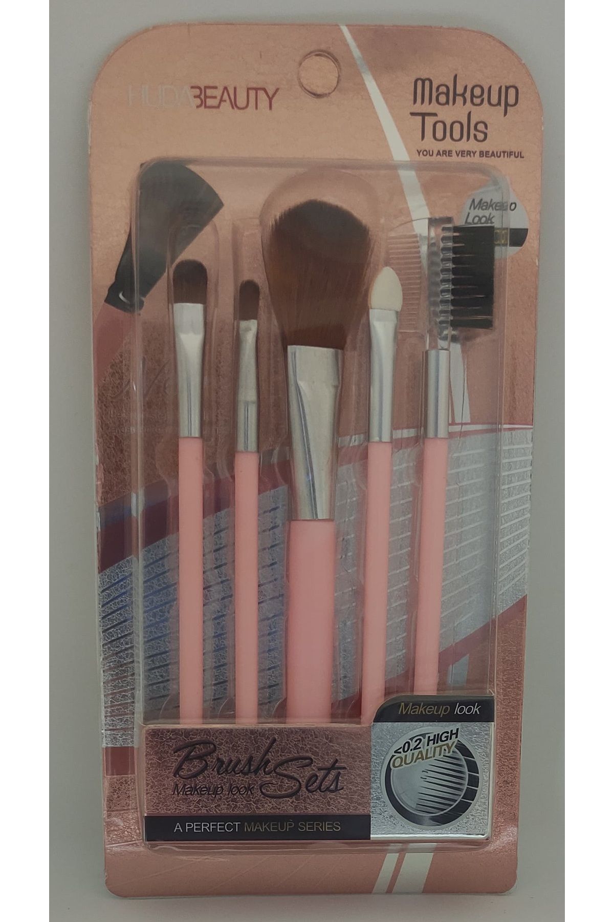 FuryaTedarik Kaş ve Kirpik Bakımı Fırça ve Tarak Seti - Makeup Tools - Makeup Brush - 5 Parçalı Set