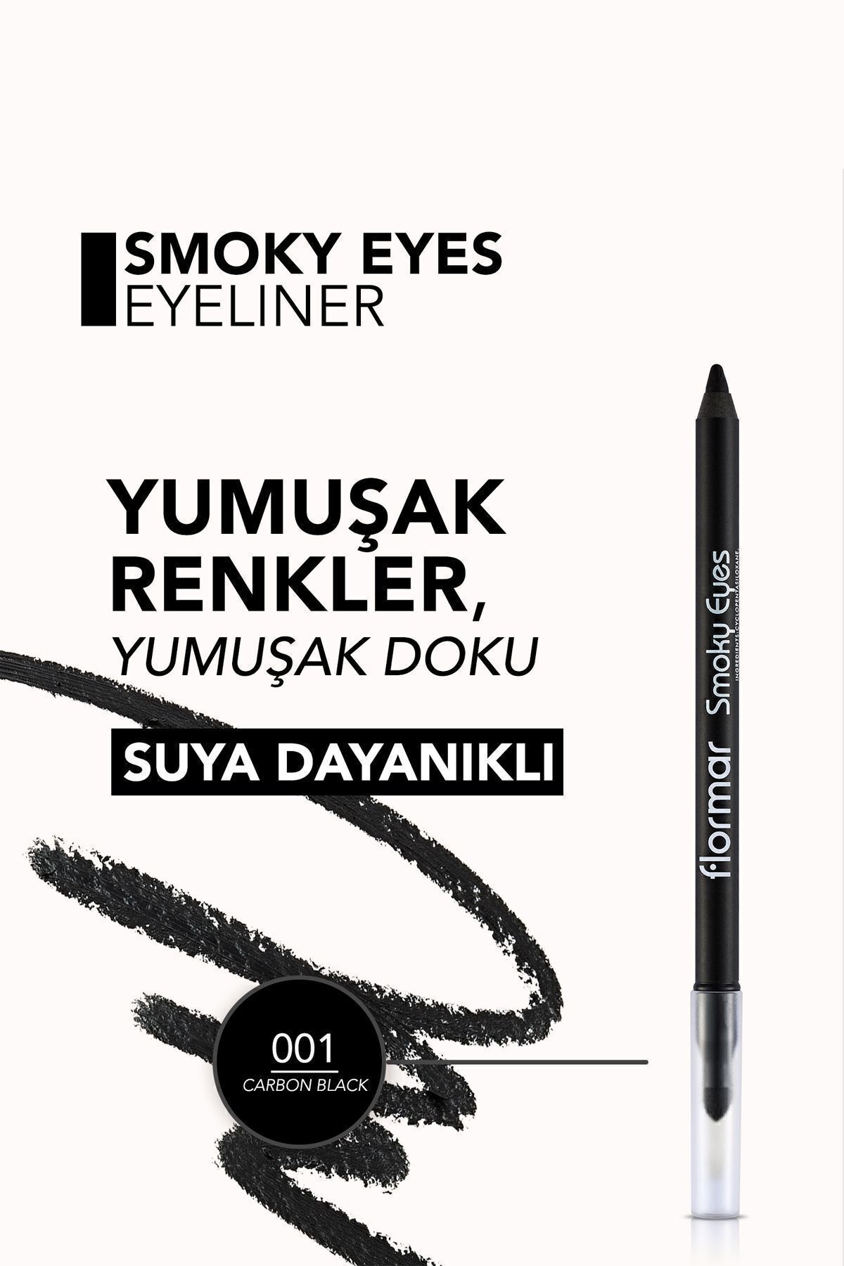خط چشم Misty Makeup Carbon Black-Smoky Eyes Waterproof Eyes-001 Carbon Black-8690604138128 5