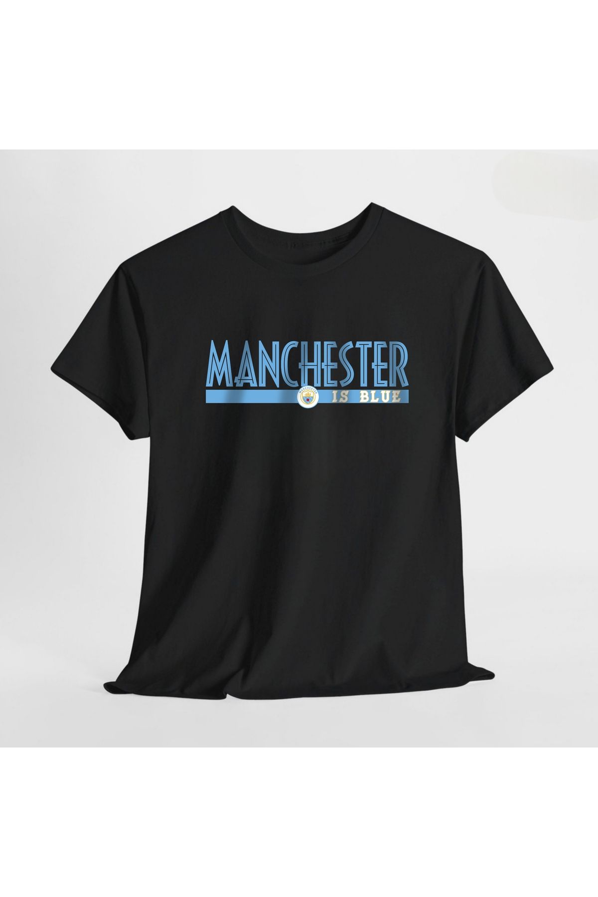 SARI Manchester Blue Temalı %100 Pamuk Tshirt