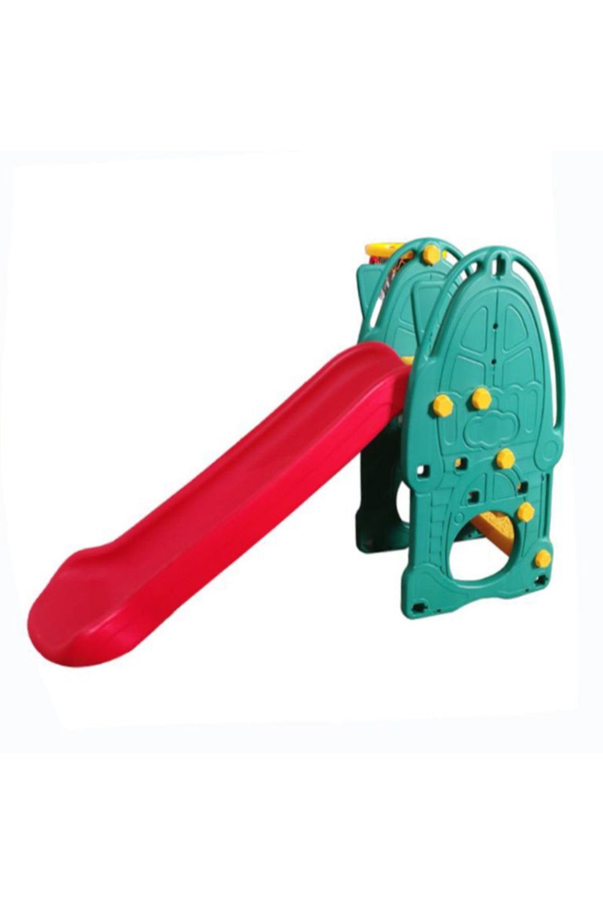 Babylove-SLIDE WITH BASKETBALL HOLE 165X85X105CM RED 28-003-12R 2