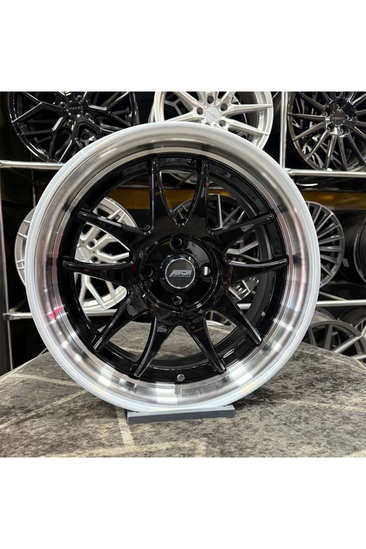 kormetal 16 inç 4x100 CLİO SYMBOL  UYUMLU Siyah Elmas Kesim Jant Modeli (4 ADET)