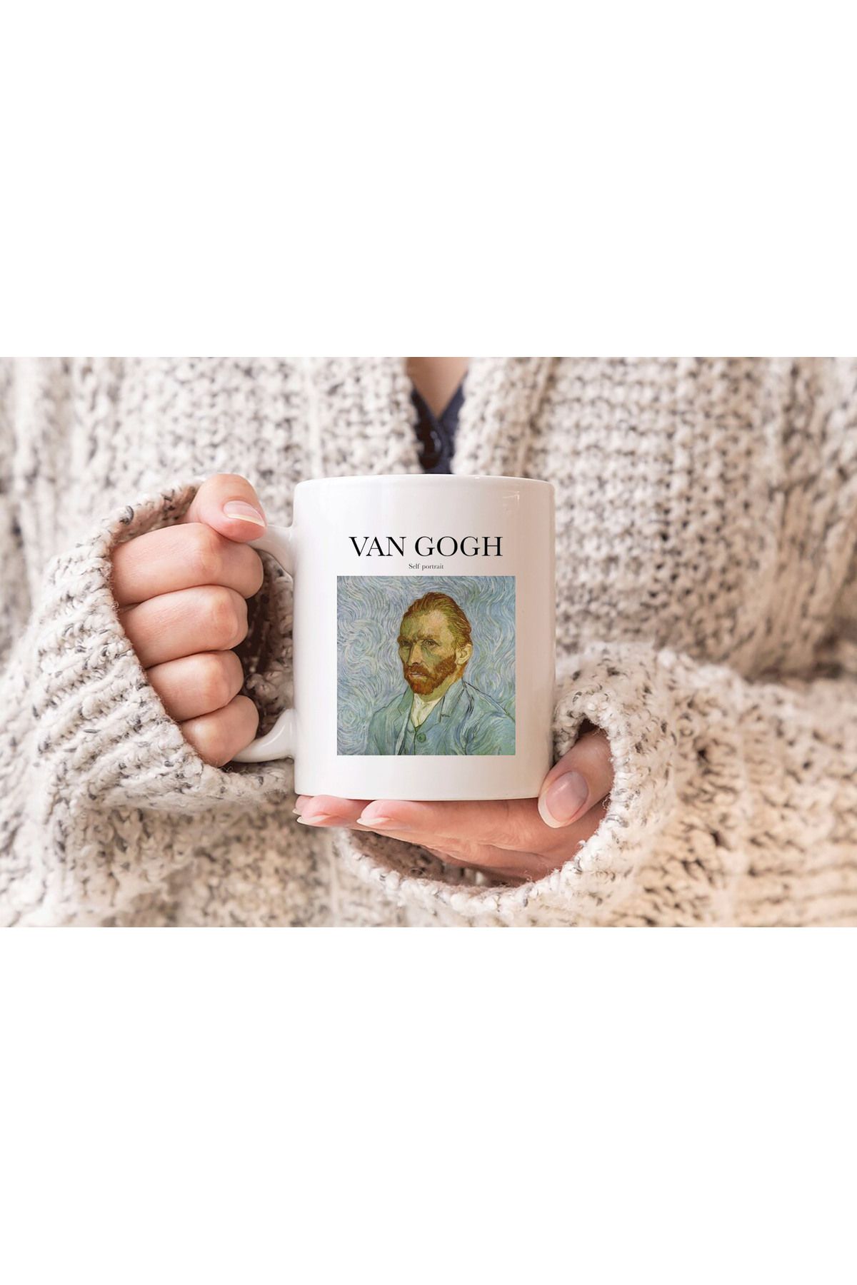 sielta Vincent van Gogh Baskılı Hediyelik Porselen Kupa Bardak