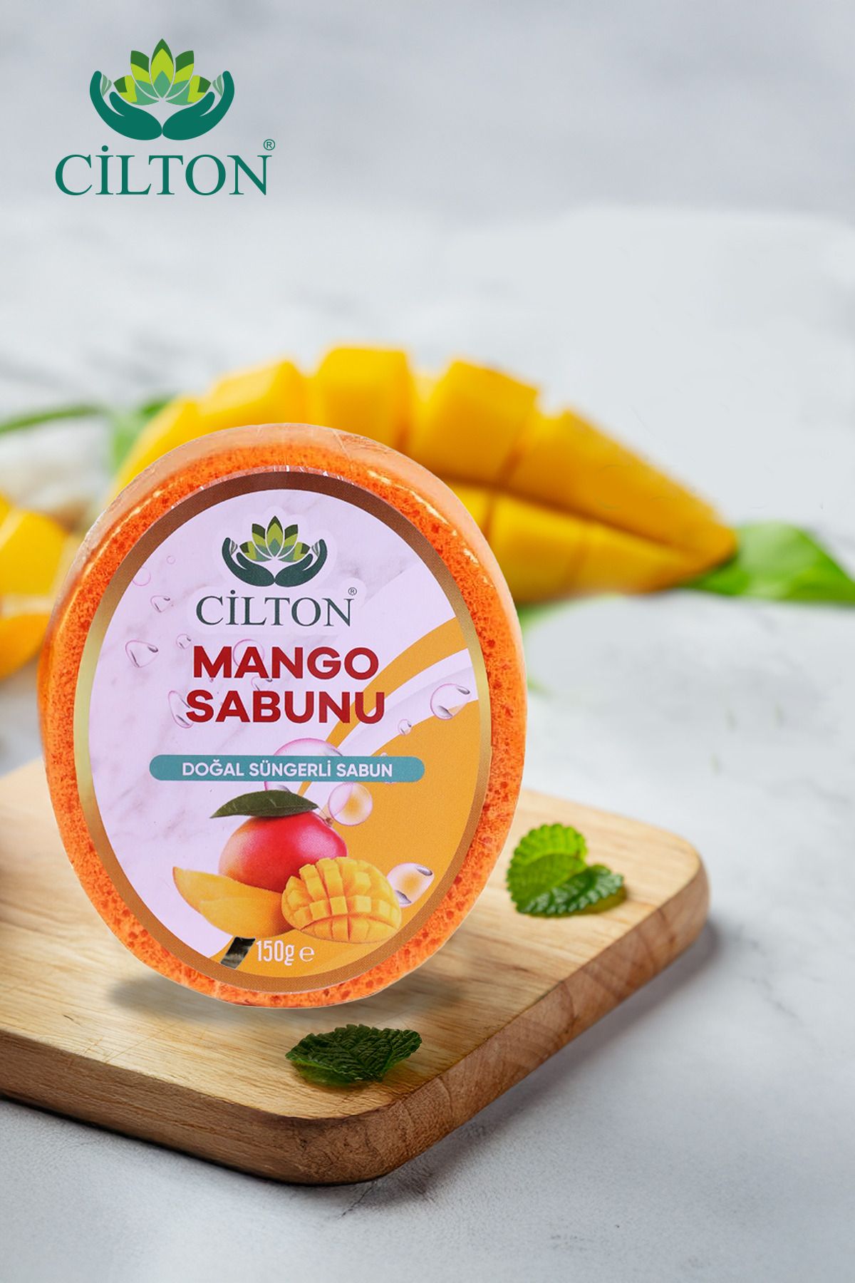 CİLTON MANGO SABUNU DOĞAL SÜNGERLİ SABUN 150 ML