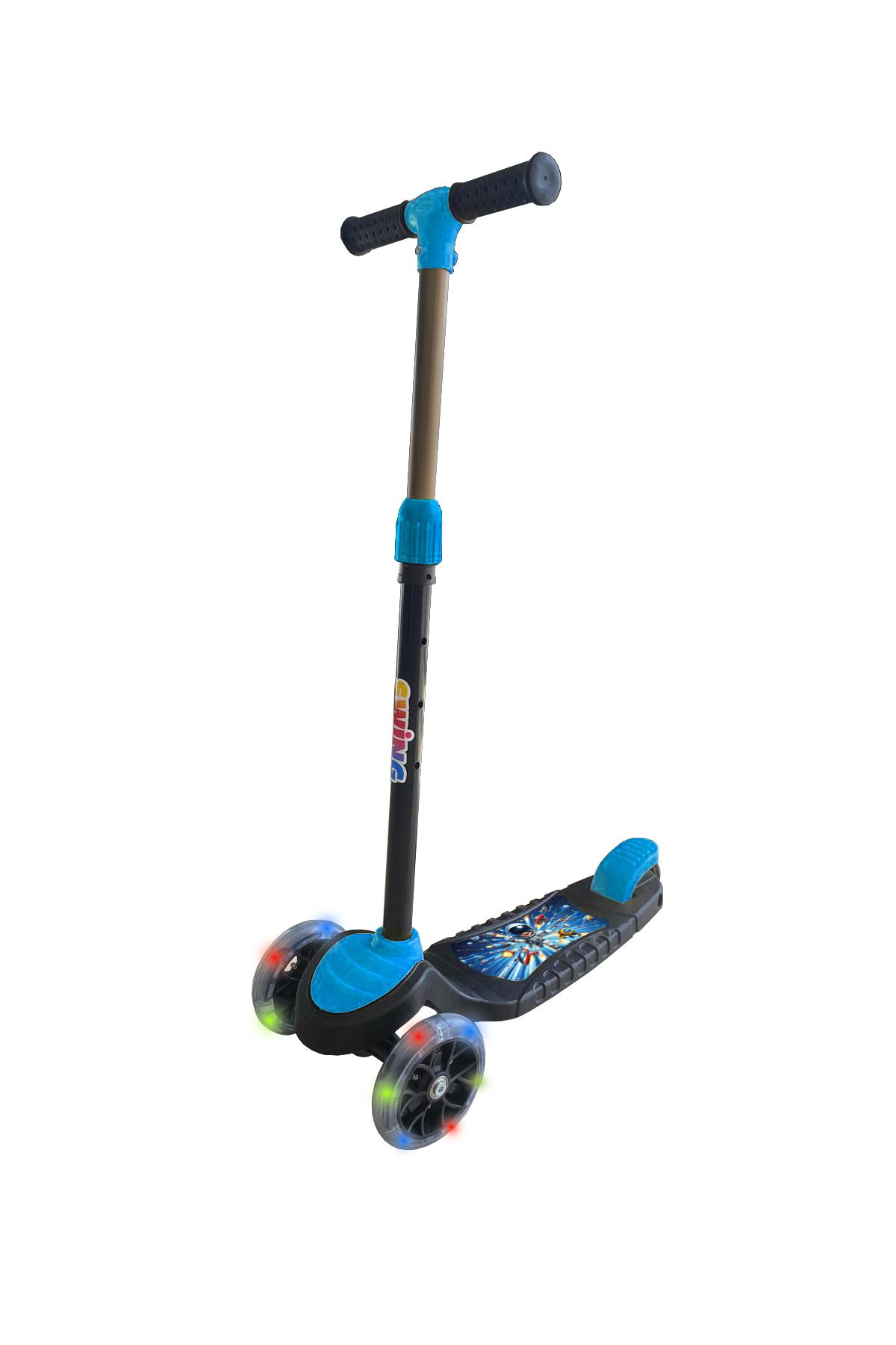 DeYiDo-Children's Scooter with 3 Wheels Led Light Fun Luxury Scooter with Brake Height Adjustment 4