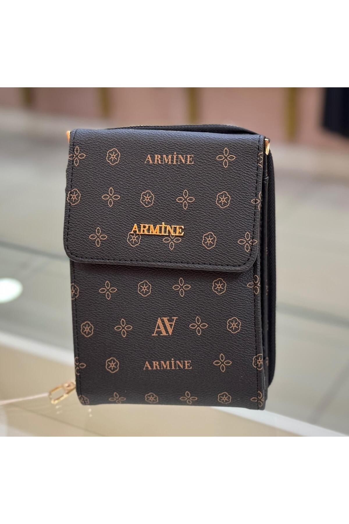 کیف دستی مشکی زنانه چاپی سیاه 266 اورجینال Armine