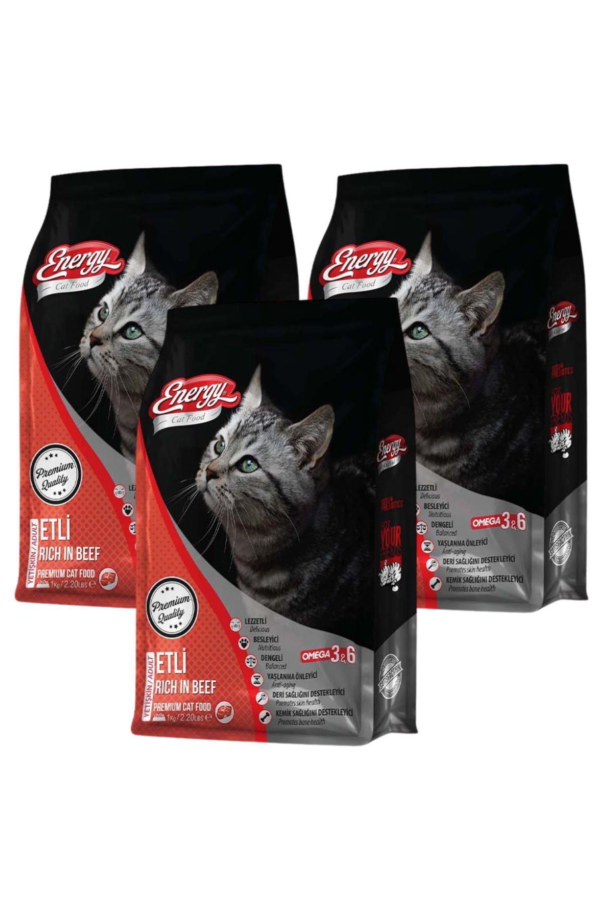 St Morritz Sığır Etli Yetişkin Kedi Maması 1 Kg - 3 Adet