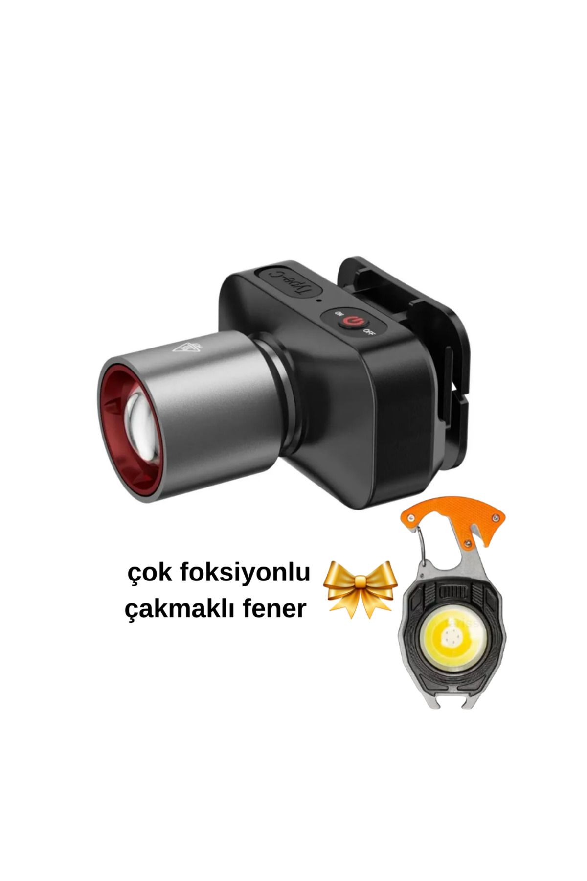 farissu Gold Kama GK801 LED Kafa Feneri - 50W CREE LED, Şarjlı ve Su Geçirmez