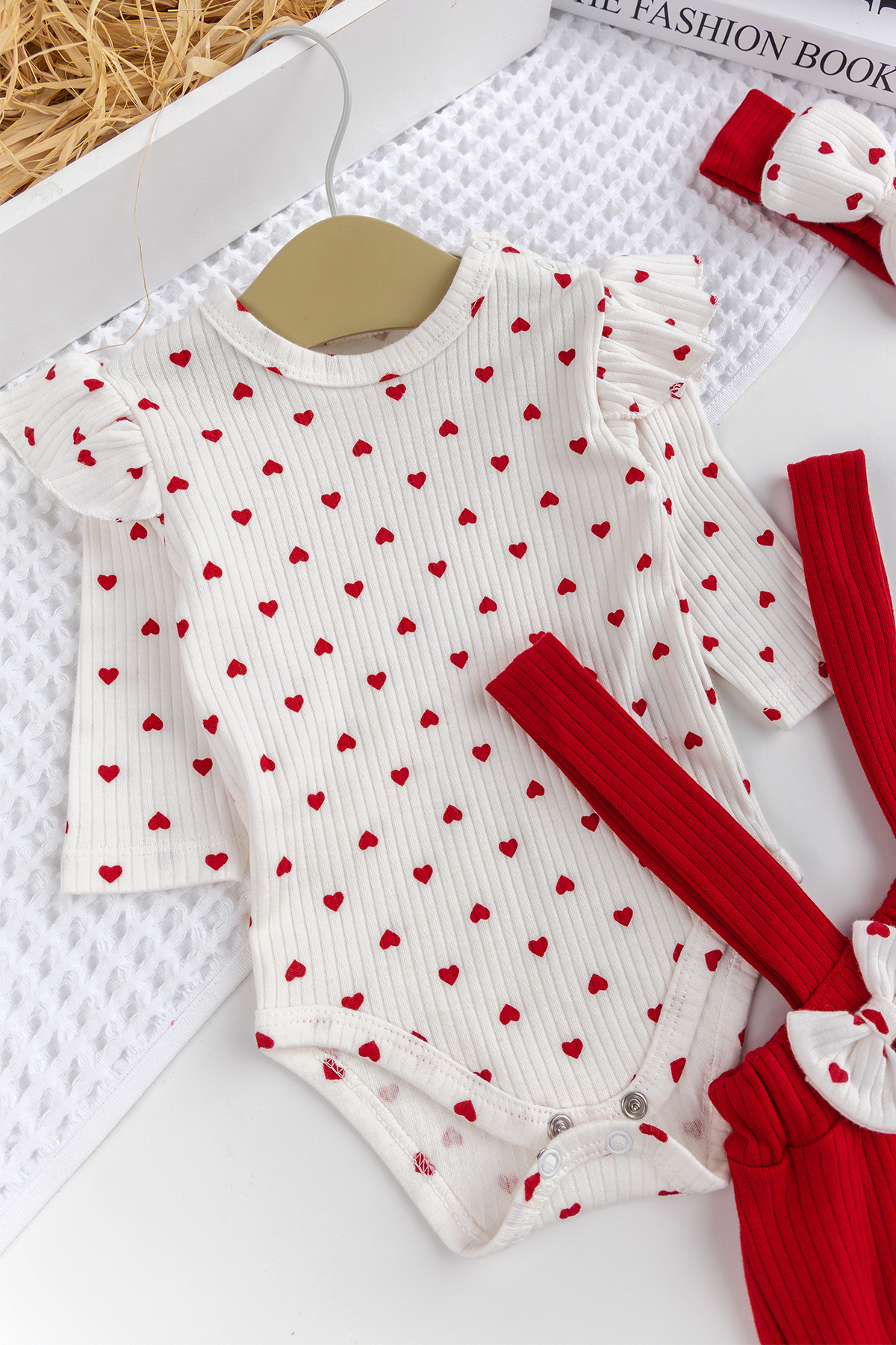 Babymod Kız Bebek Fiyonklu Bandanalı %100 Pamuk Şık Elbise Etek JileDoğumgünü Özelgün Takım fotoğrafı 4 (önizleme)