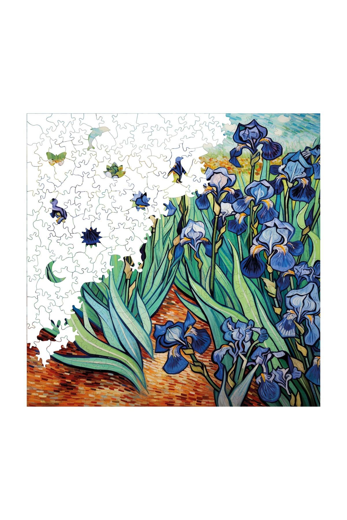 Pinecone-Van Gogh Irises Reproduction - Wooden Puzzle, Unique Piece, Puzzle 353 Pieces, 29X29 cm S1-31 4