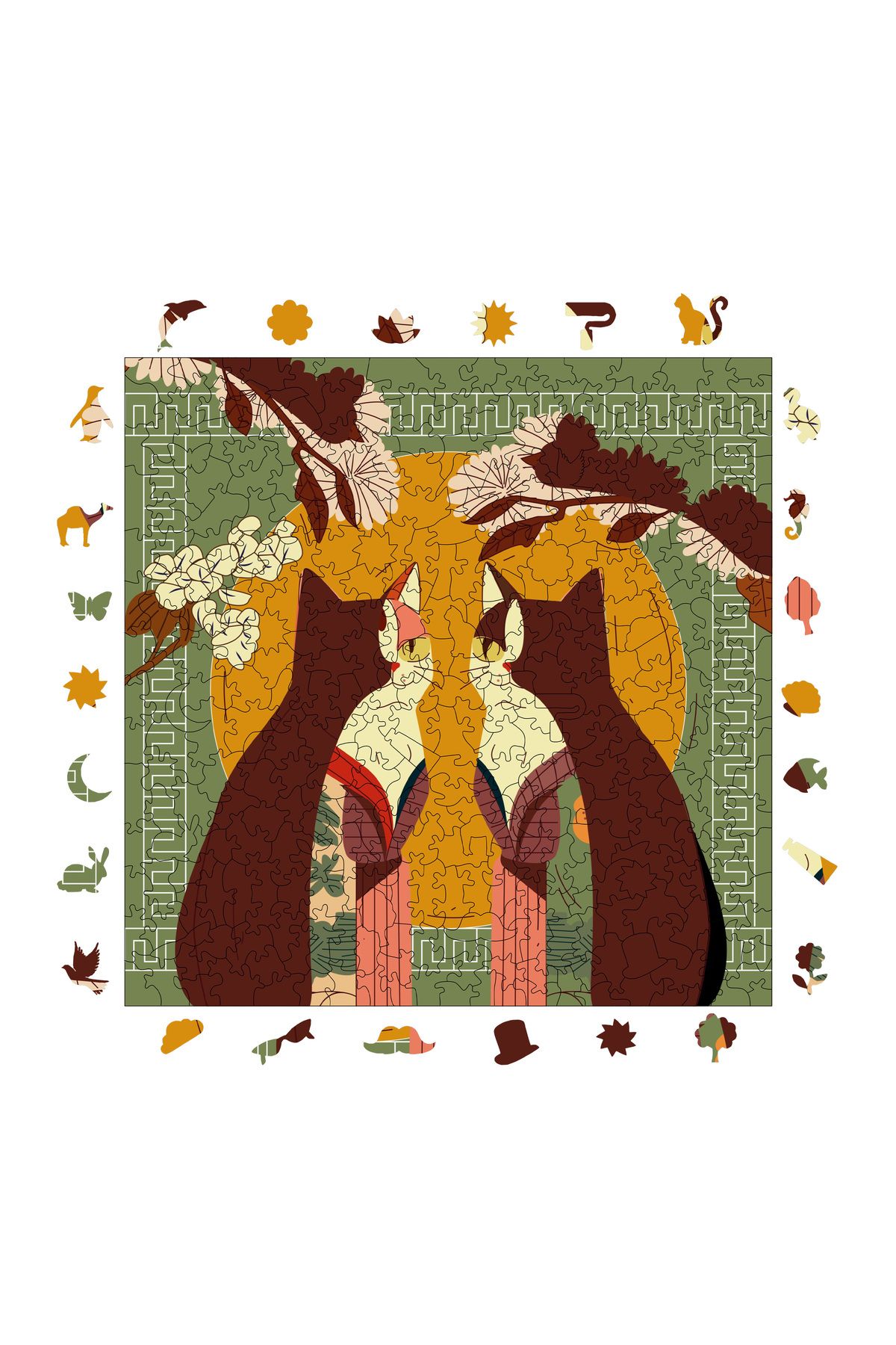 Pinecone-Puzzle 353 Piece Wooden Puzzle - World of Cats, 29X29 Cm, S1-01 2
