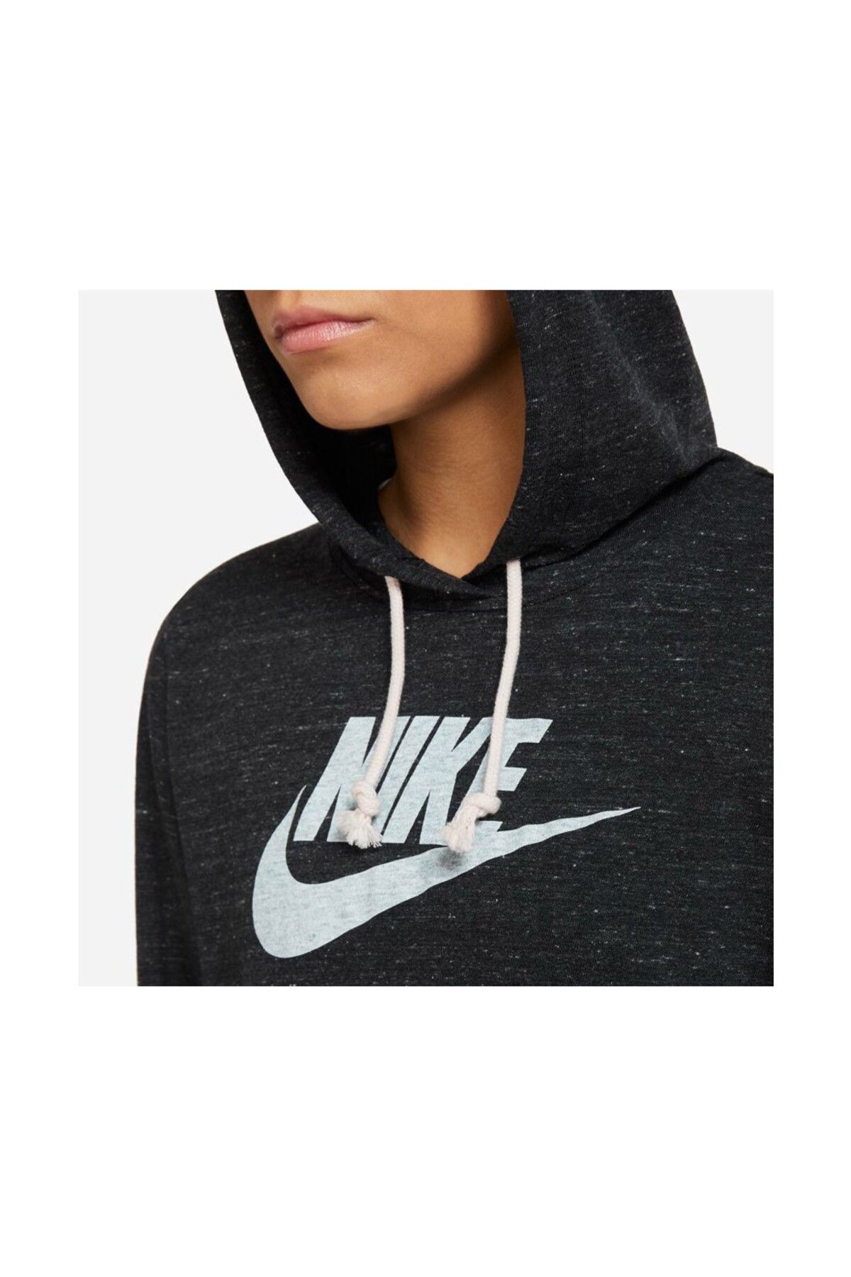 Nike Siyah Kapüşonlu Kadın Sweatshirt  Sportswear Gym Vintage DM6388 010