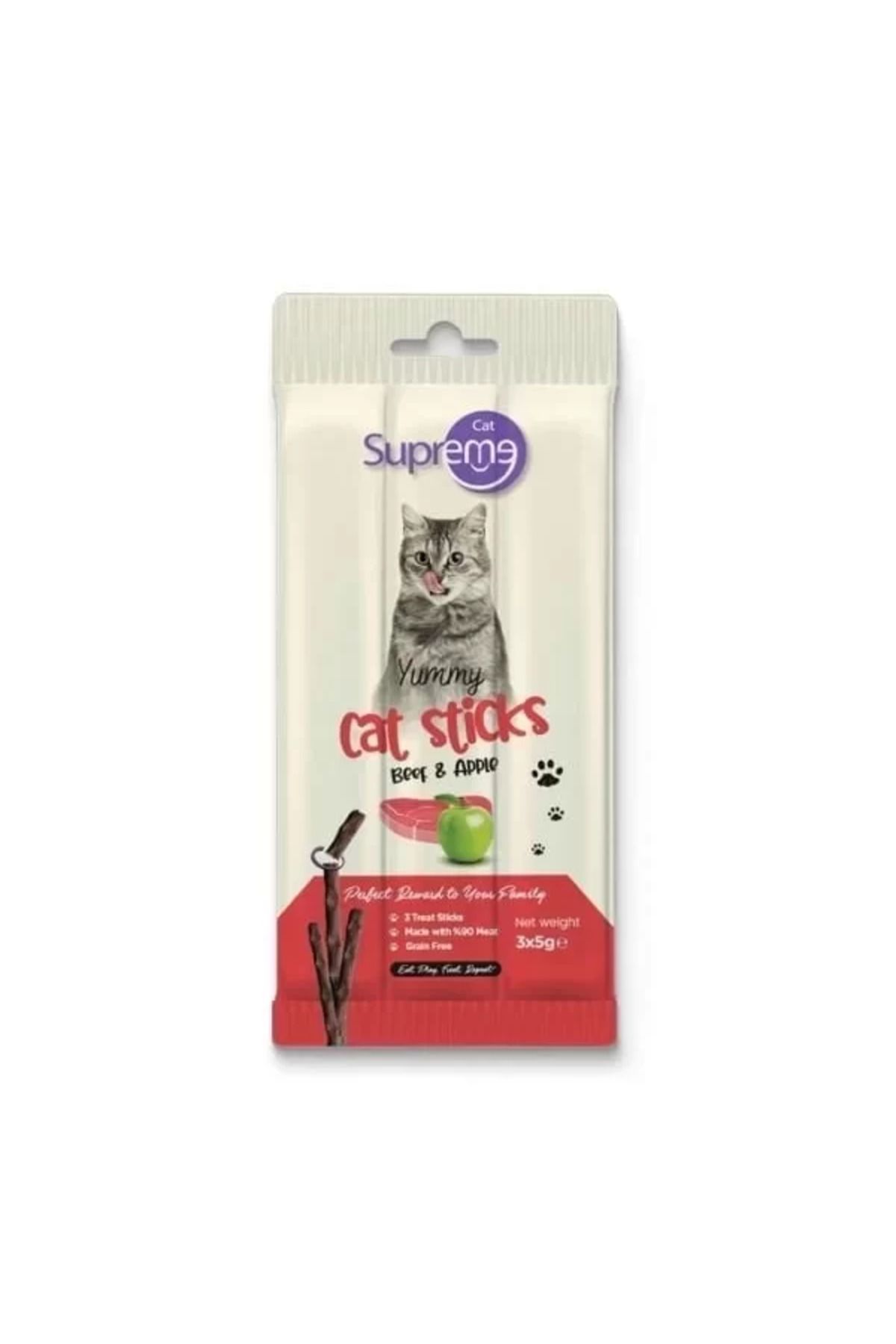 TREND Supreme Cat Sığır Etli ve Elmalı Stick Kedi Ödül Maması 3x5 Gr