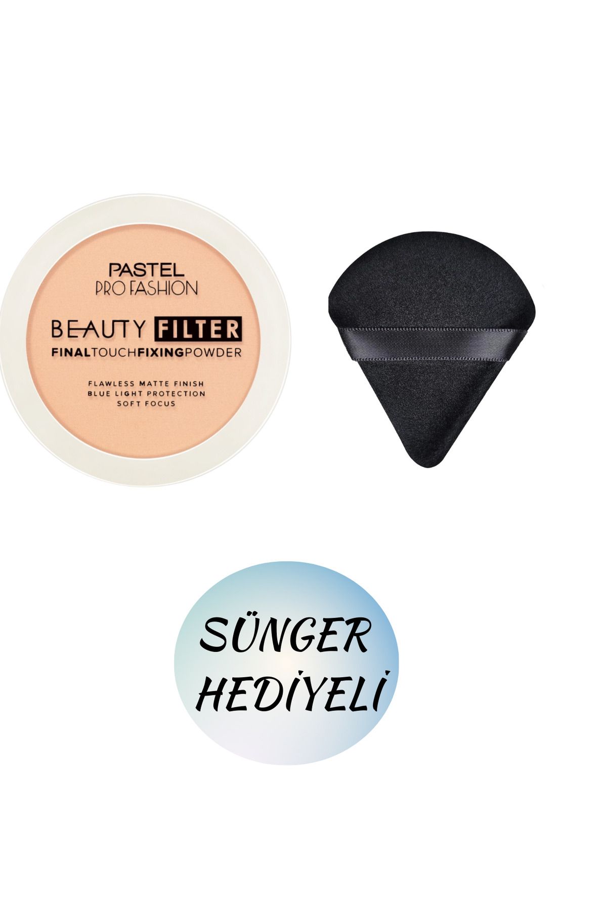 VANCL Sünger Hediyeli Pastel Profashion Fixing Powder Makyaj Sabitleyici Transparan Pudra 00 Numara