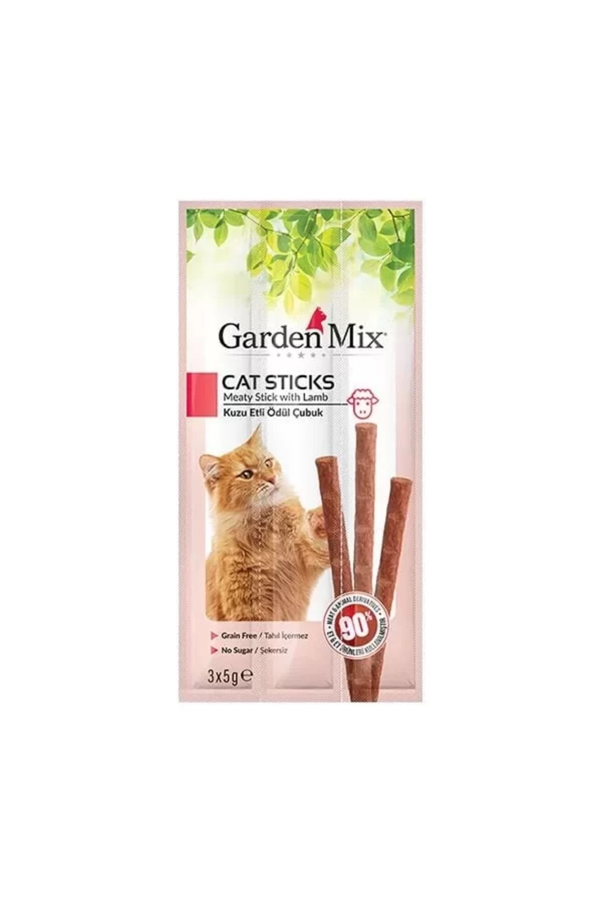 TREND Garden Mix Kuzu Etli Stick Kedi Ödül Maması 3 Adet 15 Gr