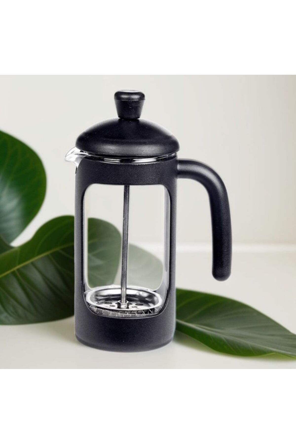 ViZKA French Press , Filtre Kahve , Bitki Çayı Demleme Cam 350ml / SİYAH