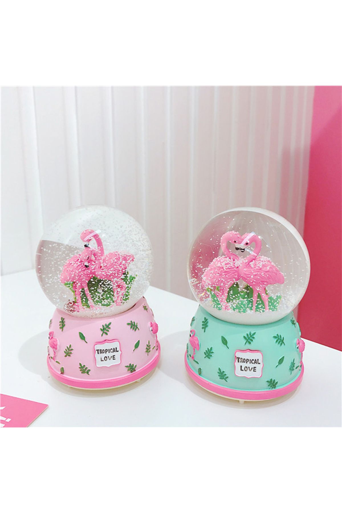 feifei Büyük Flamingo Kar Küresi